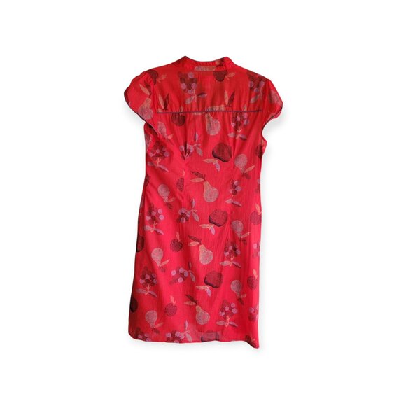 Urban Outfitters Lux Y2K Red Apple Print Teacher Dress S - Picture 3 of 11